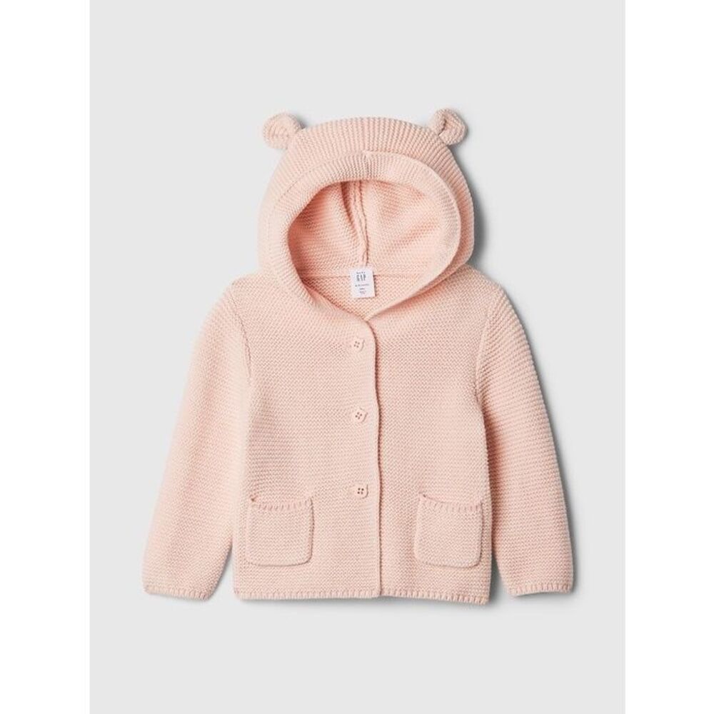GAP Baby Bear Cardigan Milkshake Pink 6-12MO